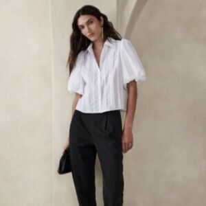 NWT banana Republic Vida poplin blouse